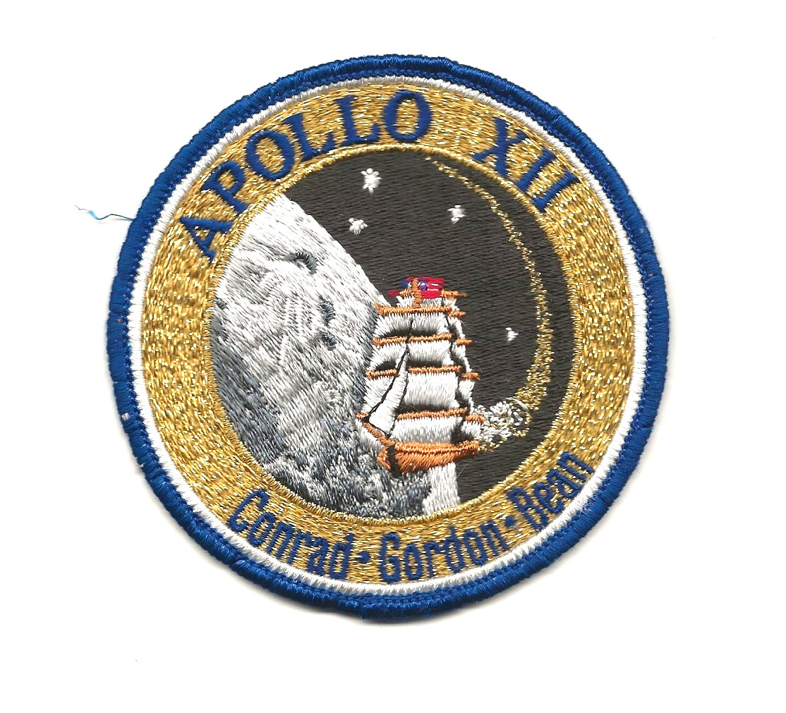 Apollo 12 NASA Crew Patch Original Vintage Conrad, Gordon, Bean Original 4\