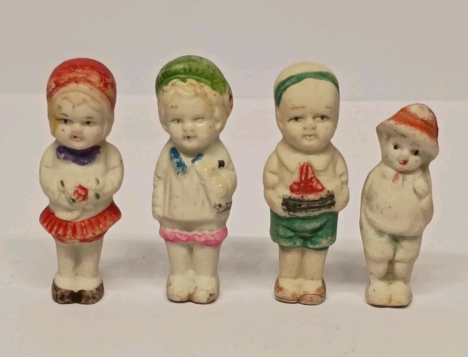 Lot Of Four Vintage Bisque Frozen Charlotte Japan Penny Dolls Lot Of Four Vintage Bisque Frozen Charlotte Japan Penny Dolls