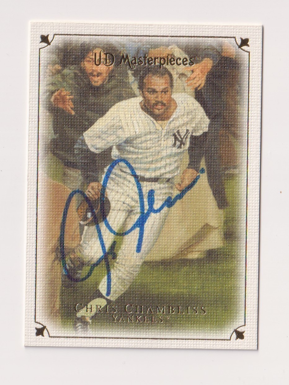 CHRIS CHAMBLISS Auto 2007 UD Masterpieces (Auto Rec\'d In Person or Mail) YANKEES CHRIS CHAMBLISS Auto 2007 UD Masterpieces (Auto Rec\'d In Person or Mail) YANKEES