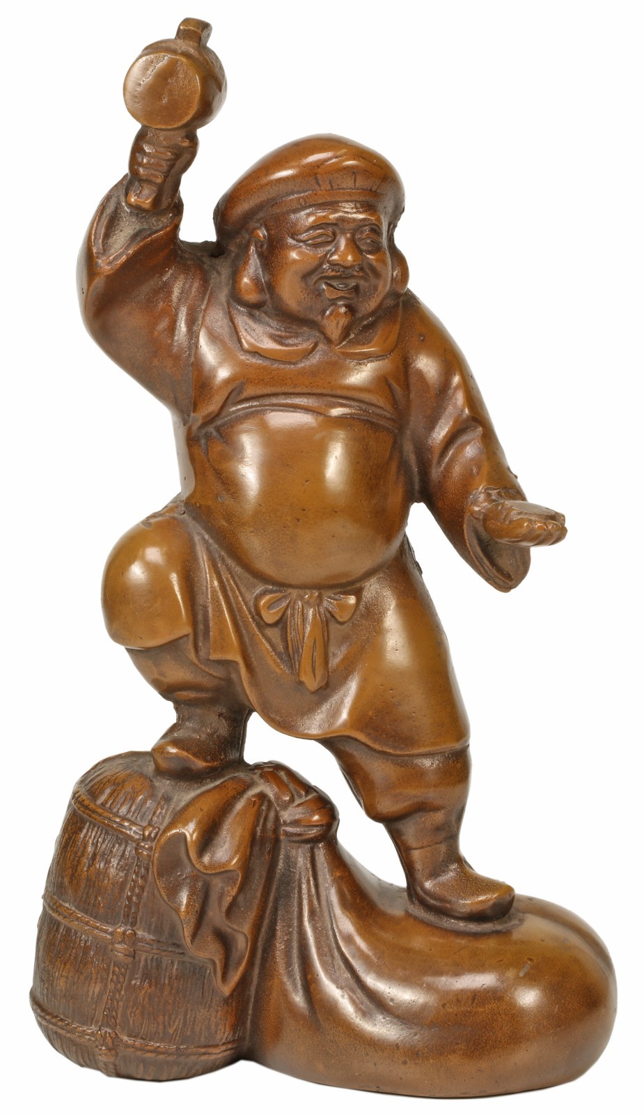 Vintage Japanese Cast Iron Daikokuten Daikoku Statue 14.5\