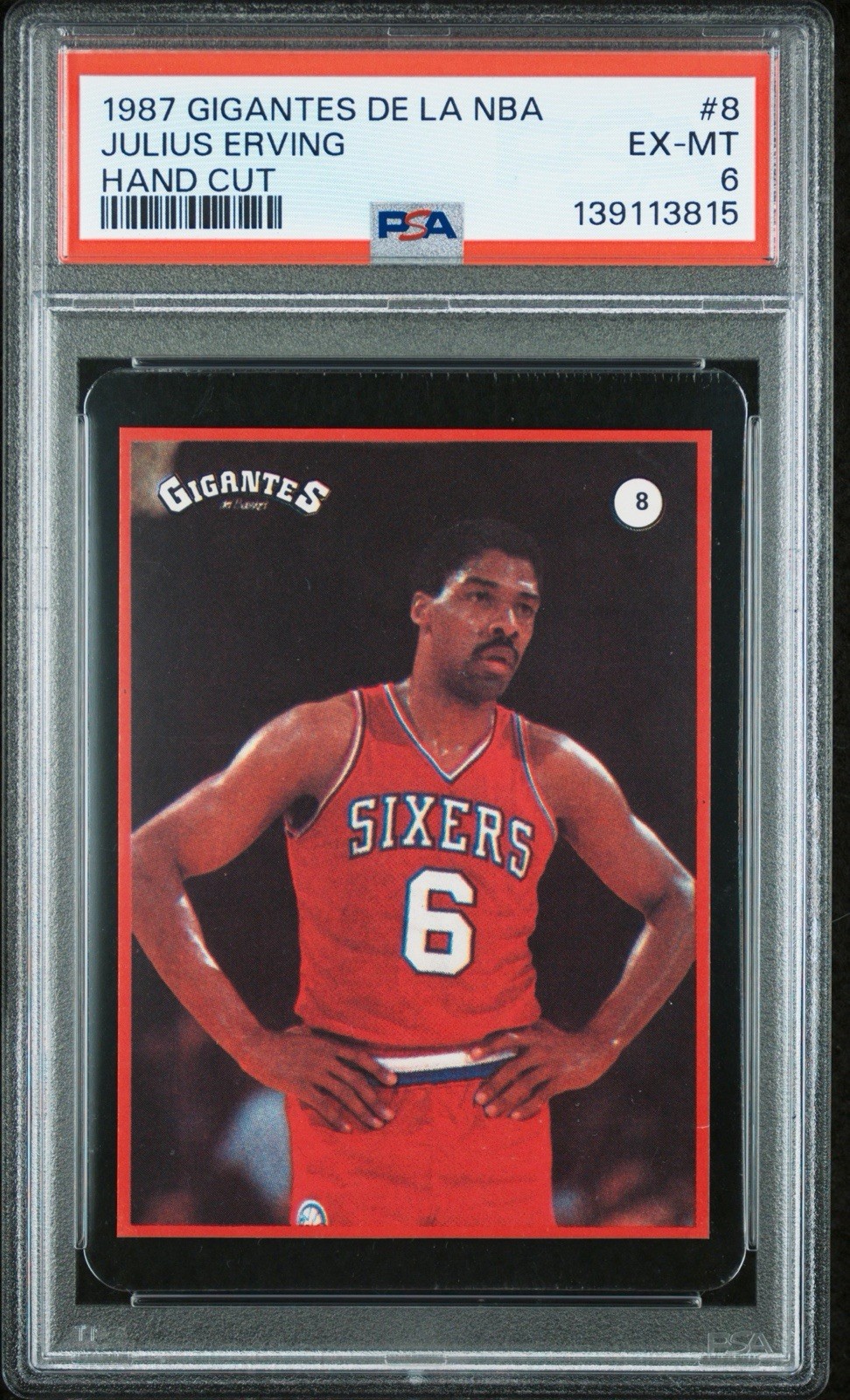 Julius Erving 1987 Gigantes De La NBA #8 PSA 6 EX-MT POPULATION 1 RARE Julius Erving 1987 Gigantes De La NBA #8 PSA 6 EX-MT POPULATION 1 RARE