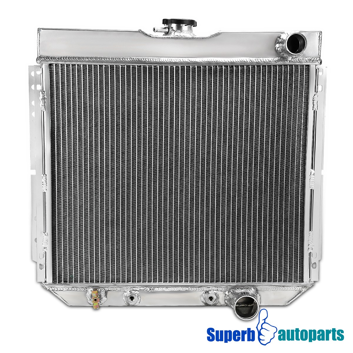 Fits 1967-1970 Ford Mustang Aluminum Radiator V8 3-Row Core MT 20\'\'