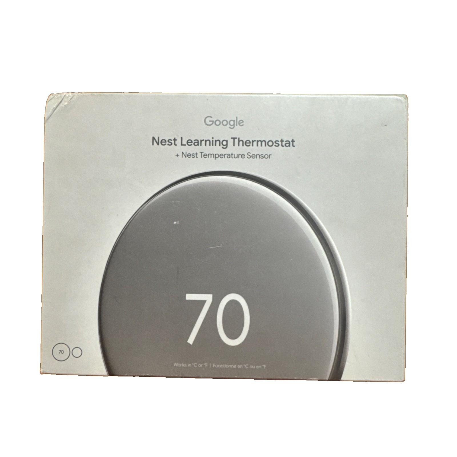 Google Nest Learning Thermostat 4th Gen & Sensor 2nd Gen Polished Silver