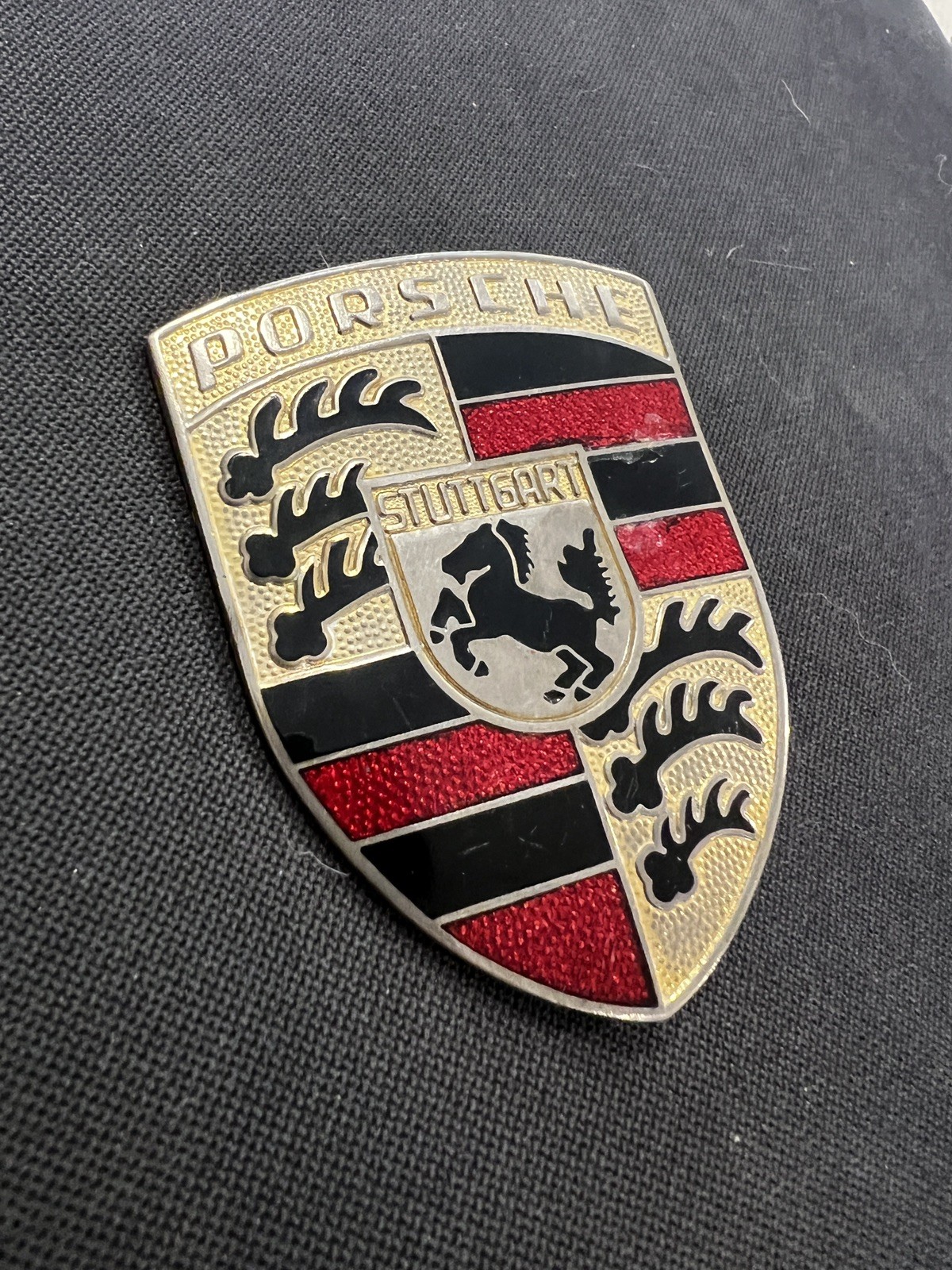 Vintage Porsche Hood Emblem METAL Stamped WV 70s 80s 90s 