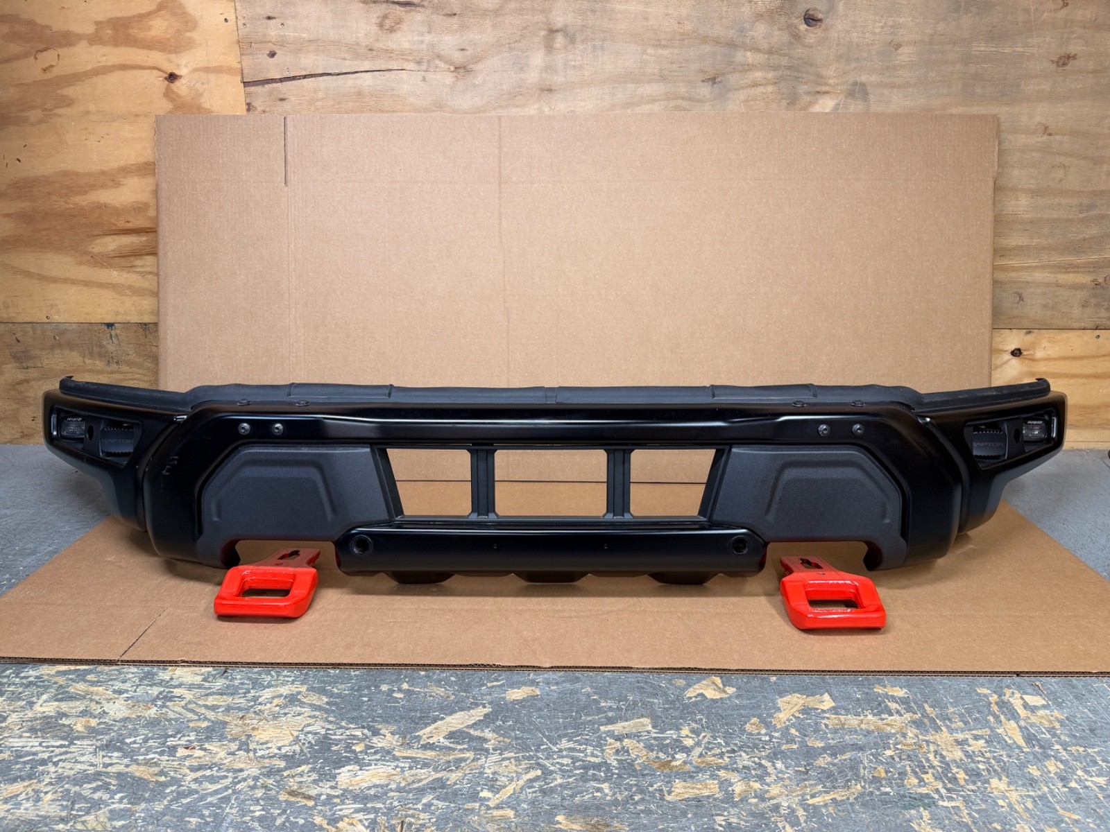 OEM Factory Ford Raptor F-150 METAL Front Bumper 24 25 W/ SENSOR HOLES & LIGHTS