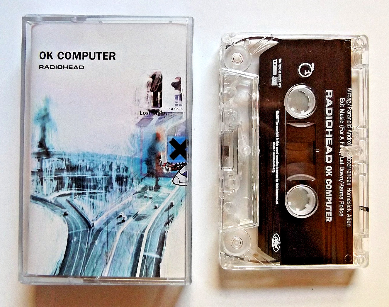1997 USA RELEASE EMI CAPITOL RECORDS RADIOHEAD OK COMPUTER CASSETTE TAPE VHTF