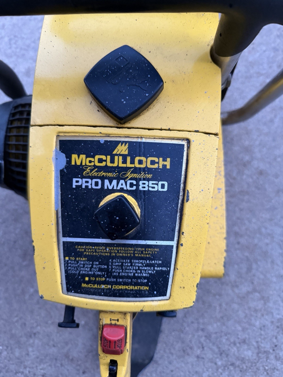 McCulloch Pro Mac 850 chainsaw Bar And Chain Runs Idles Cuts Great Compresion B0 McCulloch Pro Mac 850 chainsaw Bar And Chain Runs Idles Cuts Great Compresion B0