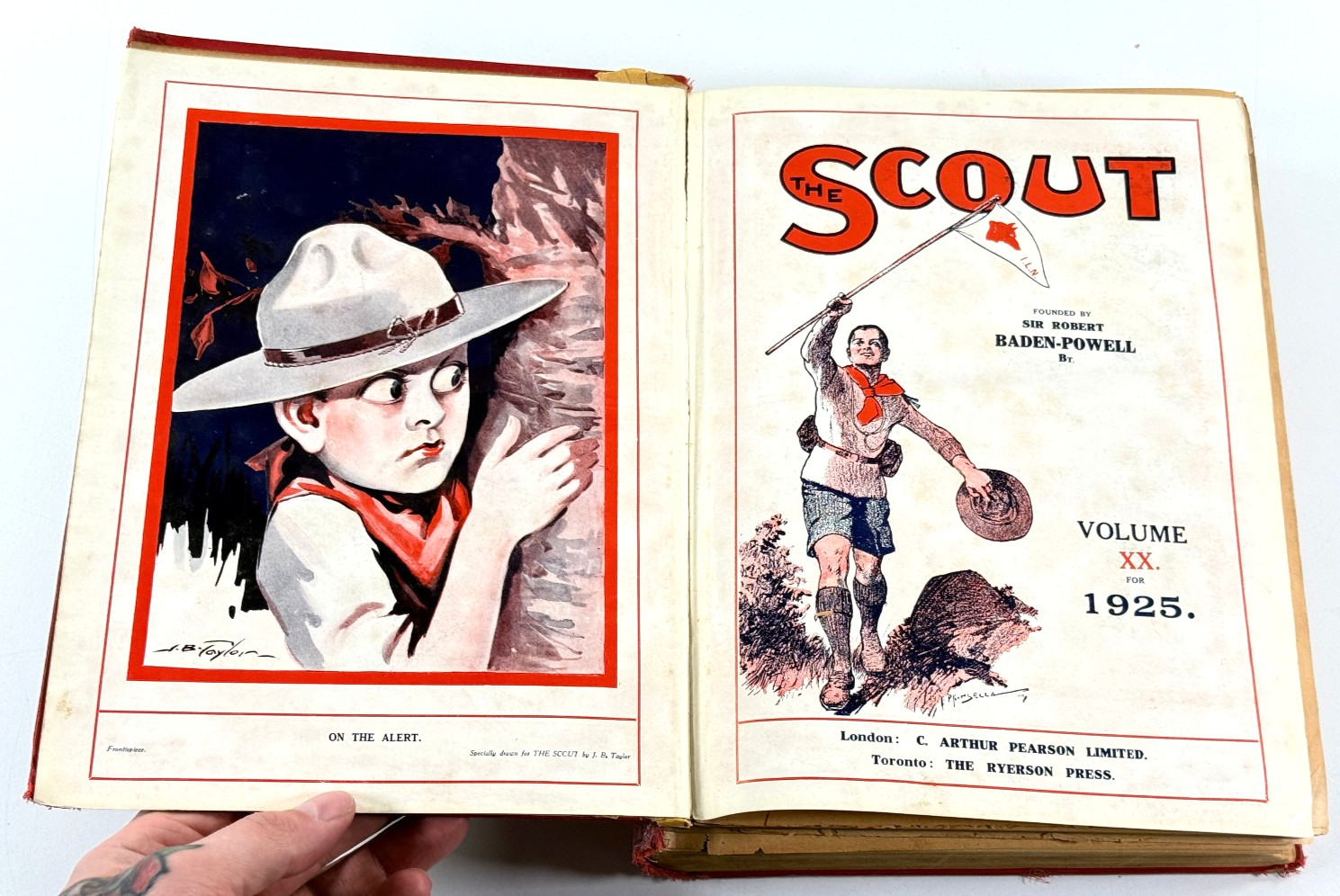 1925 Boy Scount Magazine Hardbound Vol. 20 PEARSON ryerson London Toronto Book 1925 Boy Scount Magazine Hardbound Vol. 20 PEARSON ryerson London Toronto Book