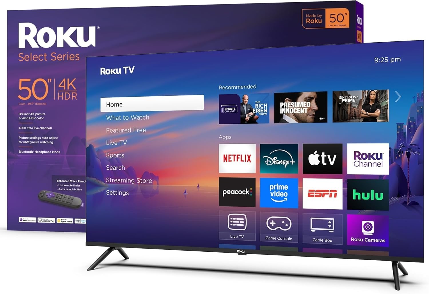 Roku 50 inch Class Select Series 4K LED Smart Roku TV (2025)