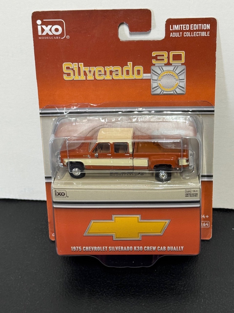 IXO 1975 Chevy K30 Crew Cab Dually Grecian Bronze and Santa Fe Tan 1/64  IA64019