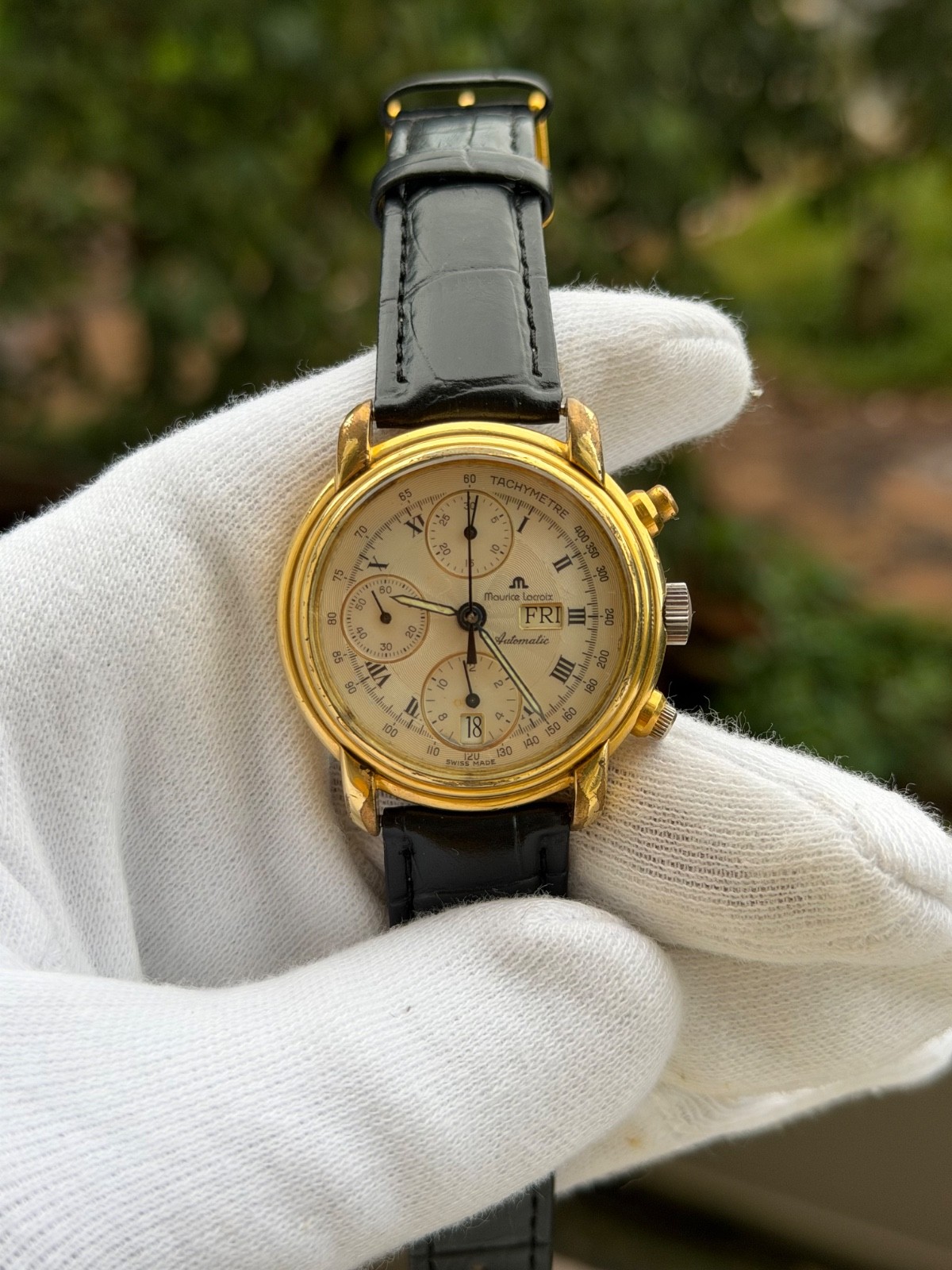Vintage Maurice Lacroix Masterpiece Automatic Chronograph 7750 movement watch