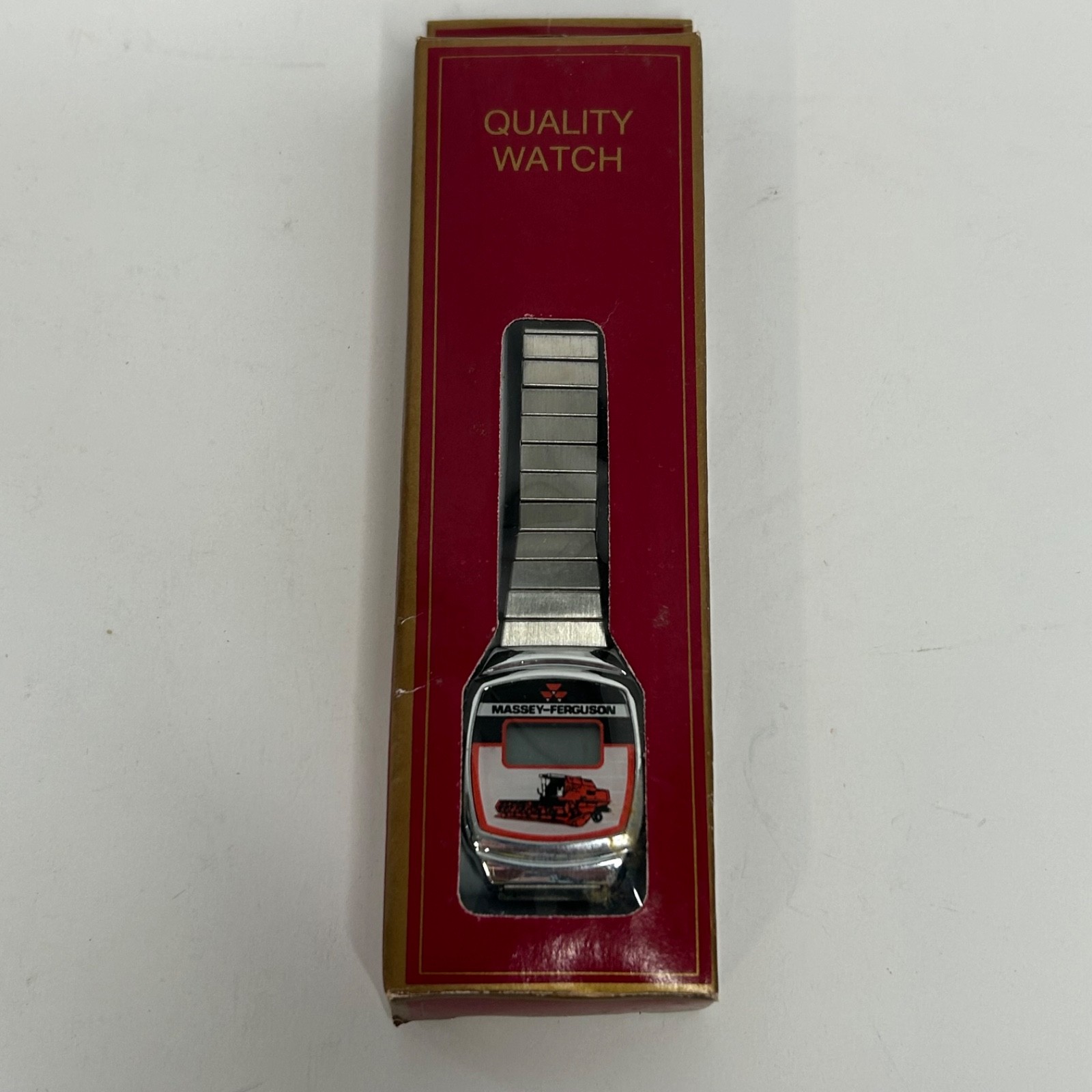 NOS Vintage Massey Ferguson MF Combine Tractor Digital Wrist Watch