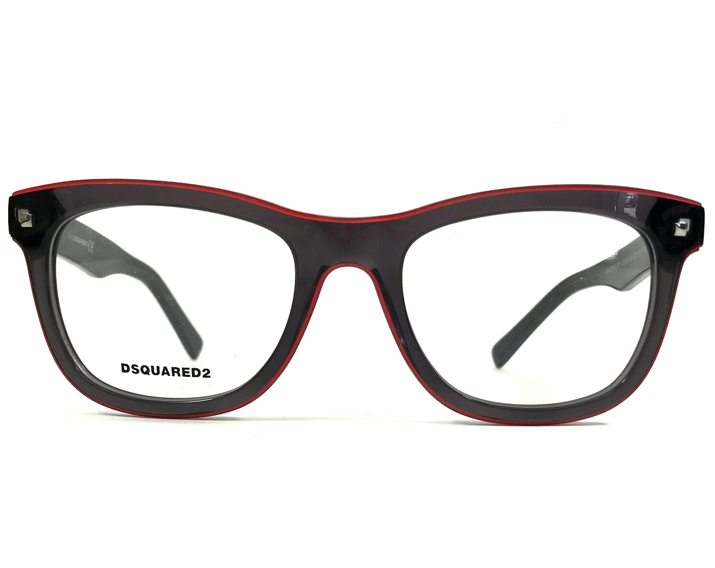 Dsquared2 Eyeglasses Frames CANTERBURY DQ5166 col.020 Clear Gray Red 51-19-145 Dsquared2 Eyeglasses Frames CANTERBURY DQ5166 col.020 Clear Gray Red 51-19-145