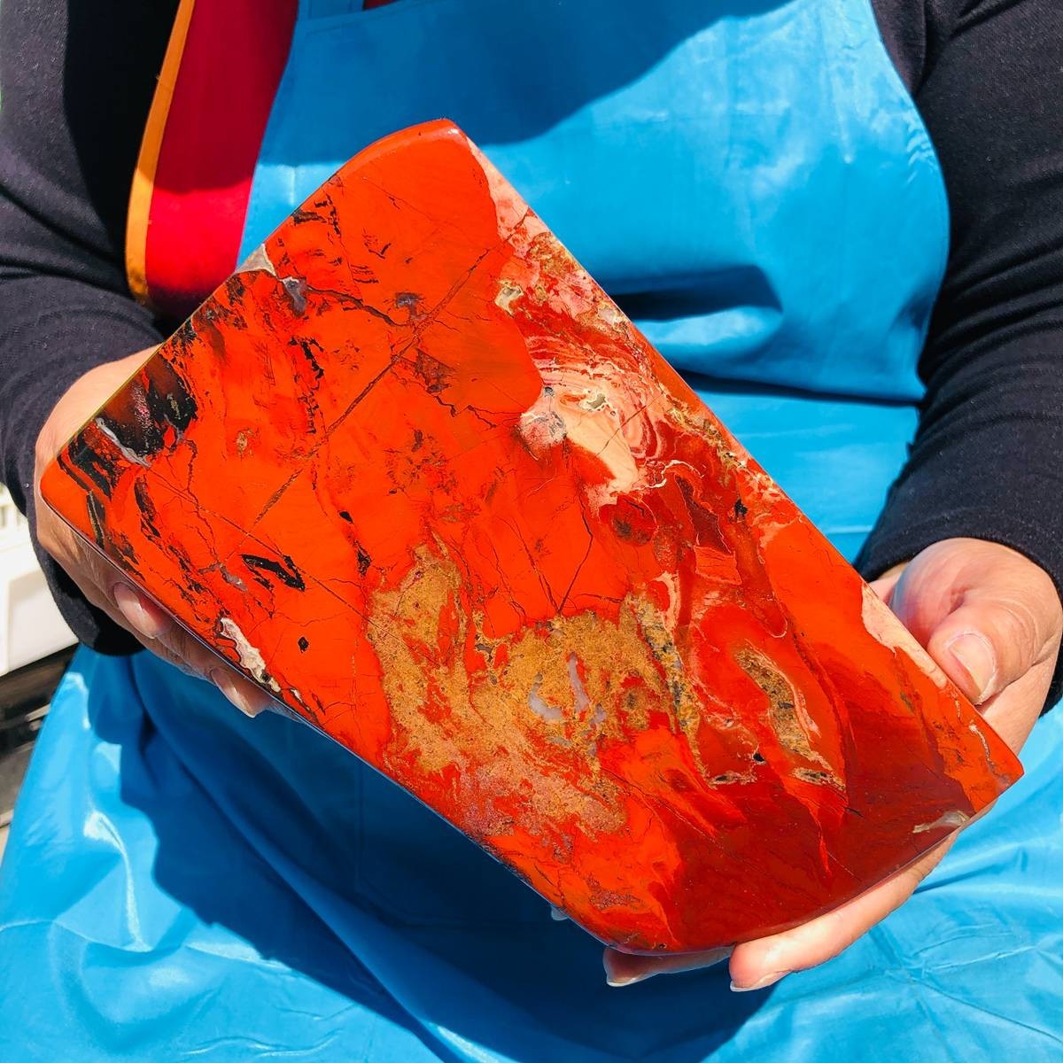 10.73 LB Natural Red Jasper Polished Freeform Crystal Healing Home Decor 4411