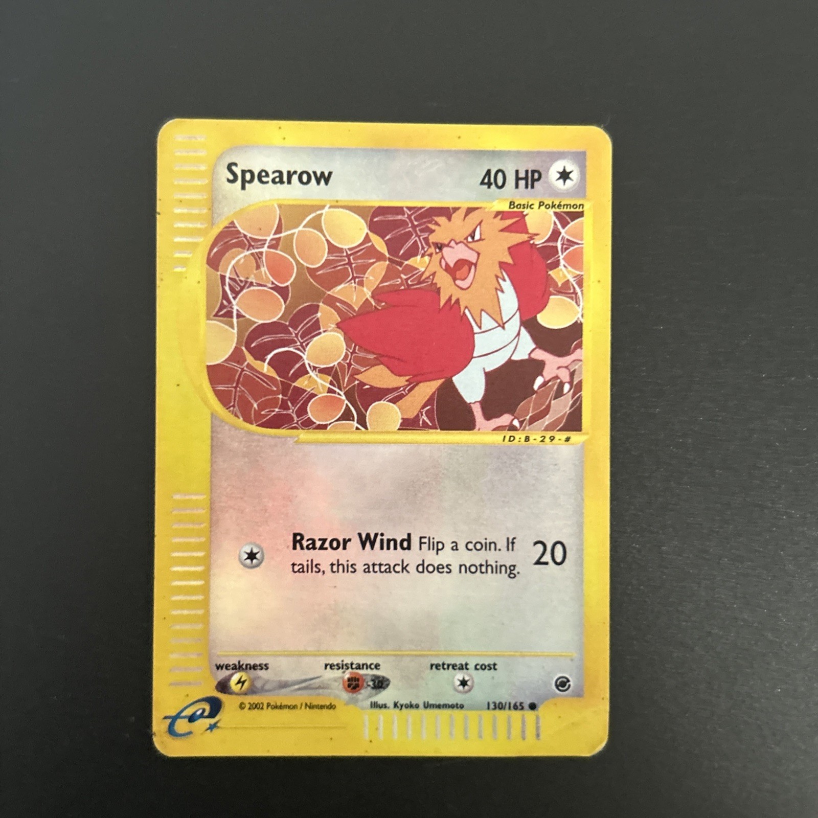 Pokémon TCG Spearow 130 Reverse Holo Foil  Common E Reader