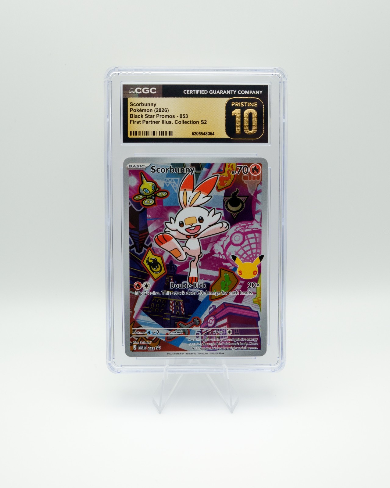 2026 Pokemon Scorbunny MEP 053 First Partner Series 2 Promo CGC 10 Pristine 2026 Pokemon Scorbunny MEP 053 First Partner Series 2 Promo CGC 10 Pristine