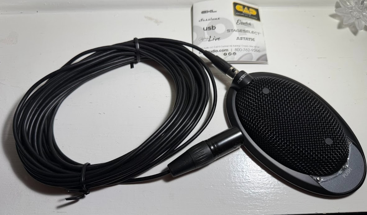 Astatic 930VP Boundary Conference Condenser Microphone Black XLR Cable New Astatic 930VP Boundary Conference Condenser Microphone Black XLR Cable New