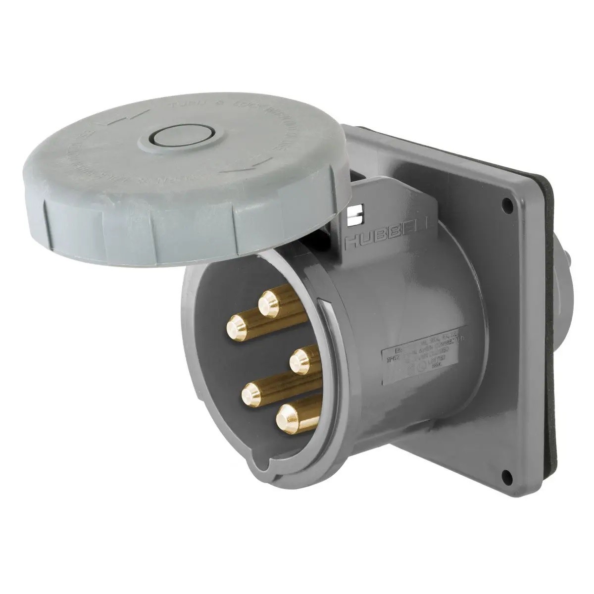 Hubbell Wiring M5100B9R Hubbell M5100b9r 100a 30y 120/208v Inlet