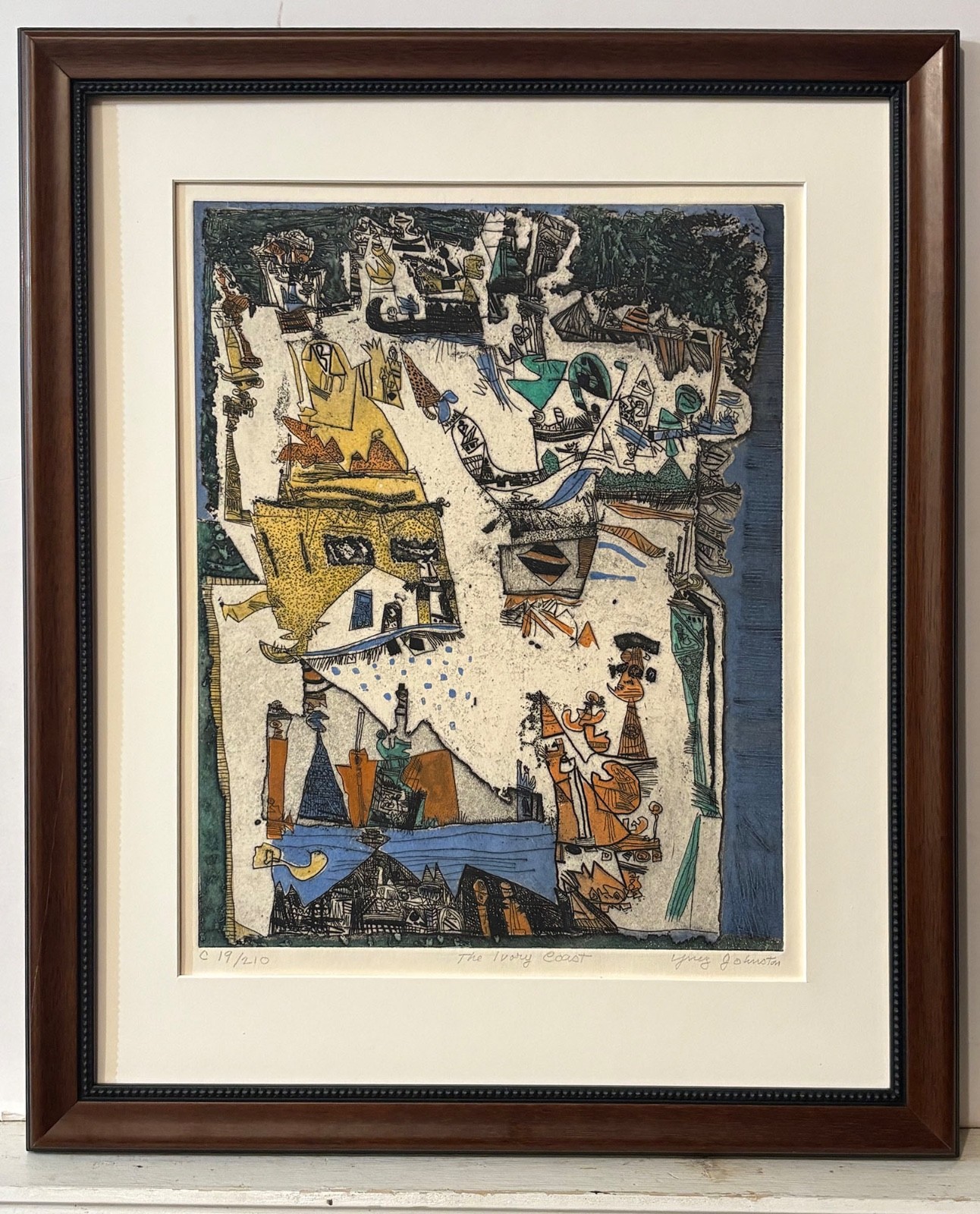 Listed American Artist YNEZ JOHNSTON Original Etching Signed Numbered