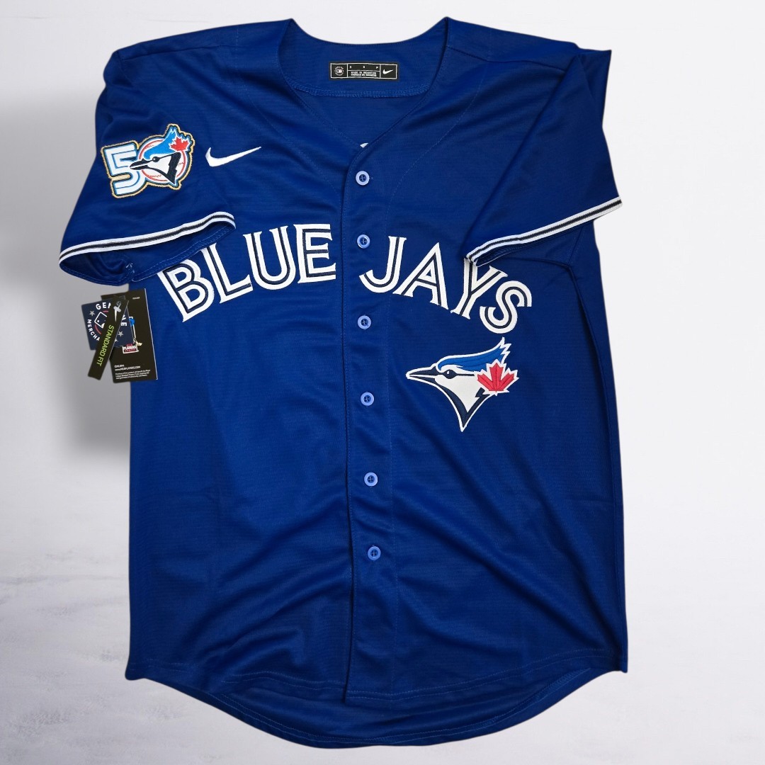Season End Sale Blue Jays Vladdy Guerrero Jr Jersey 50th Patch Royal Blue Season End Sale Blue Jays Vladdy Guerrero Jr Jersey 50th Patch Royal Blue