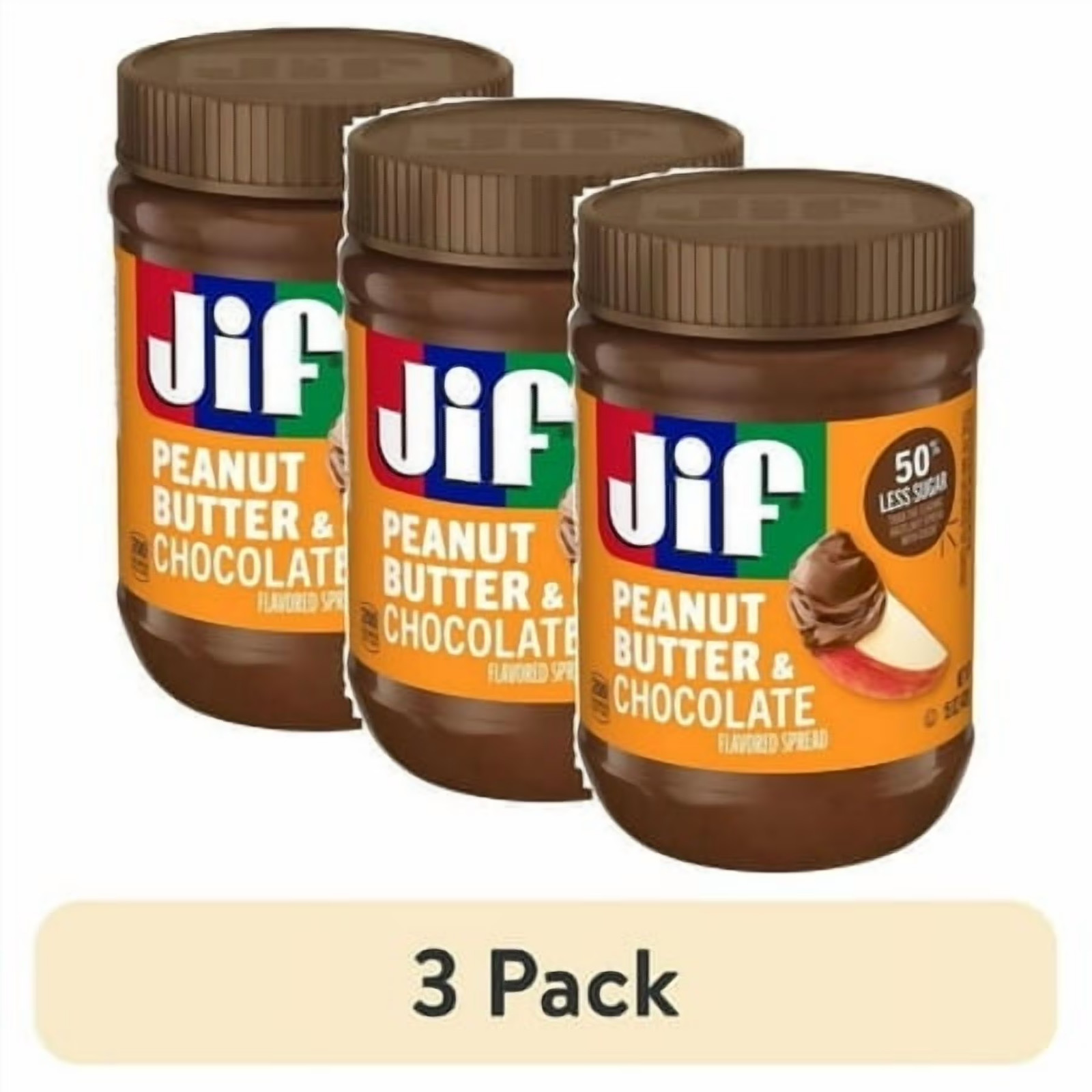 (3 pack) Jif Peanut Butter & Chocolate Flavored Spread, 15 oz Jar... (3 pack) Jif Peanut Butter & Chocolate Flavored Spread, 15 oz Jar...