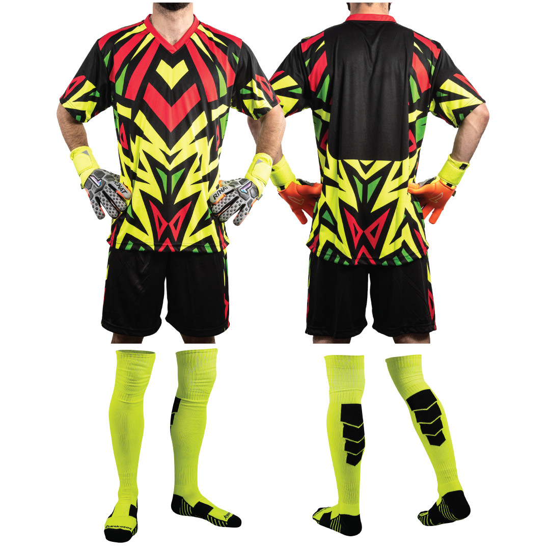 ⚽️Brody III SS Short-Sleeve (Jorge Campos) Goalkeeper Kit by Geko⚽️ ⚽️Brody III SS Short-Sleeve (Jorge Campos) Goalkeeper Kit by Geko⚽️