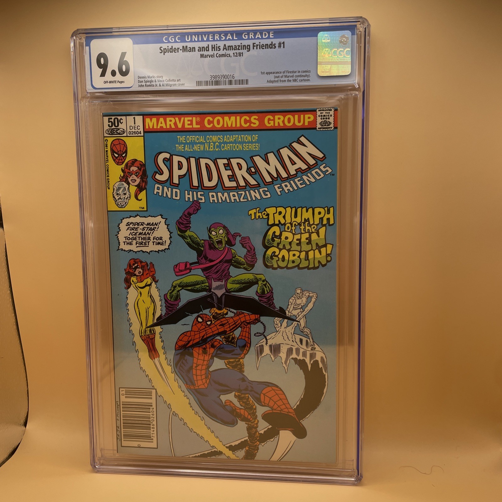 Spider-Man and His Amazing Friends #1 CGC 9.6 1st Firestar NEWSSTAND (1981) Spider-Man and His Amazing Friends #1 CGC 9.6 1st Firestar NEWSSTAND (1981)