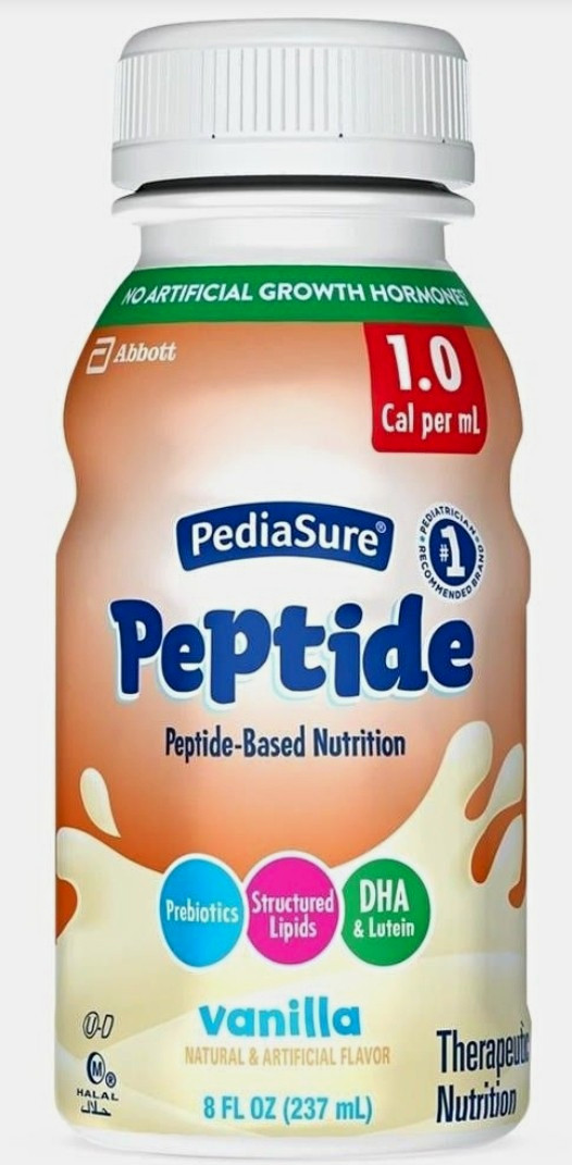 PediaSure Peptide Shake Drink, Vanilla, 8 fl oz  24 Pack