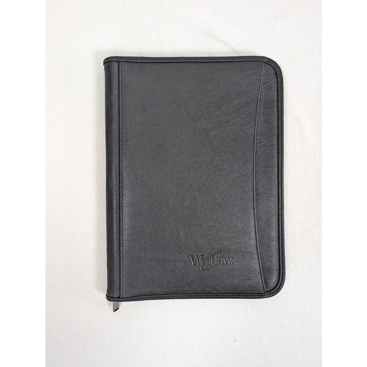 Vintage Leed\'s WestLaw Leather Zip Portfolio 13x10\