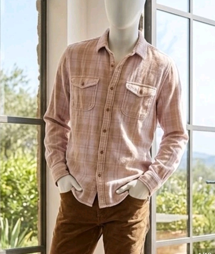 New Outerknown Blanket shirt 100% organic cotton Check pattern shirt men’s L New Outerknown Blanket shirt 100% organic cotton Check pattern shirt men’s L
