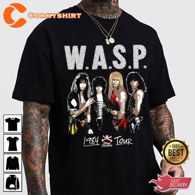 1984 Winged Assassins Tour WASP Band Unisex T-Shirt B1083 1984 Winged Assassins Tour WASP Band Unisex T-Shirt B1083