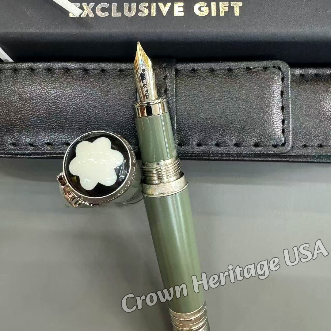 MONTBLANC Rudyard Kipling Writers Edition Light Green Trim Fountain Pen Gift Set MONTBLANC Rudyard Kipling Writers Edition Light Green Trim Fountain Pen Gift Set