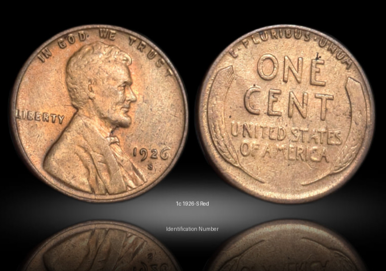 1926S BU MS Unc Rare 100% Red Semi Key Date Lincoln Cent from Collection 489740