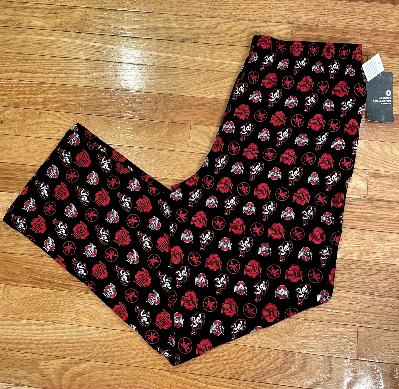 New Ohio State OSU Buckeyes Leaf Brutus Black Pajama Pants Mens Size M L XL XXL New Ohio State OSU Buckeyes Leaf Brutus Black Pajama Pants Mens Size M L XL XXL