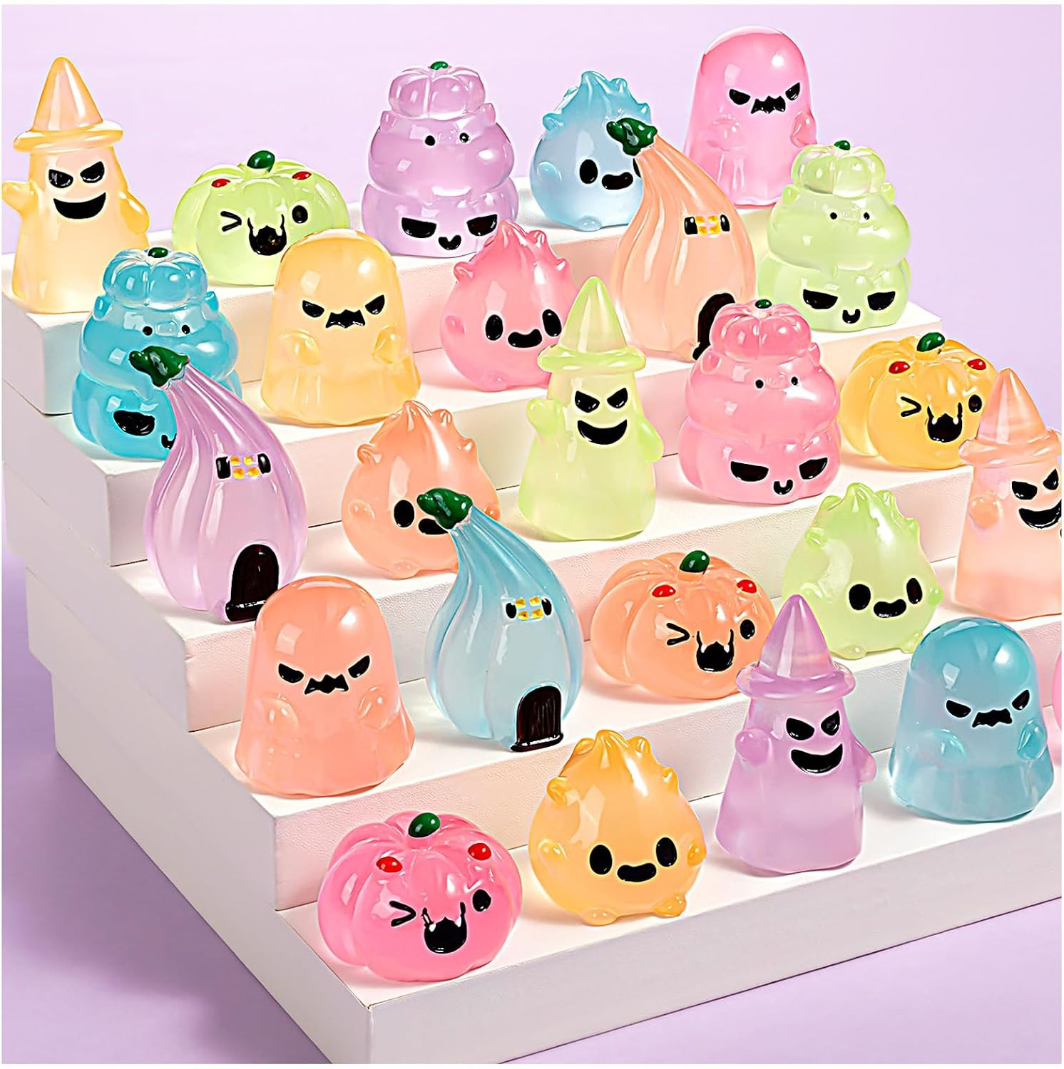 36Pcs Halloween Glow in Dark Tiny Mini Resin Figures 36Pcs Halloween Glow in Dark Tiny Mini Resin Figures