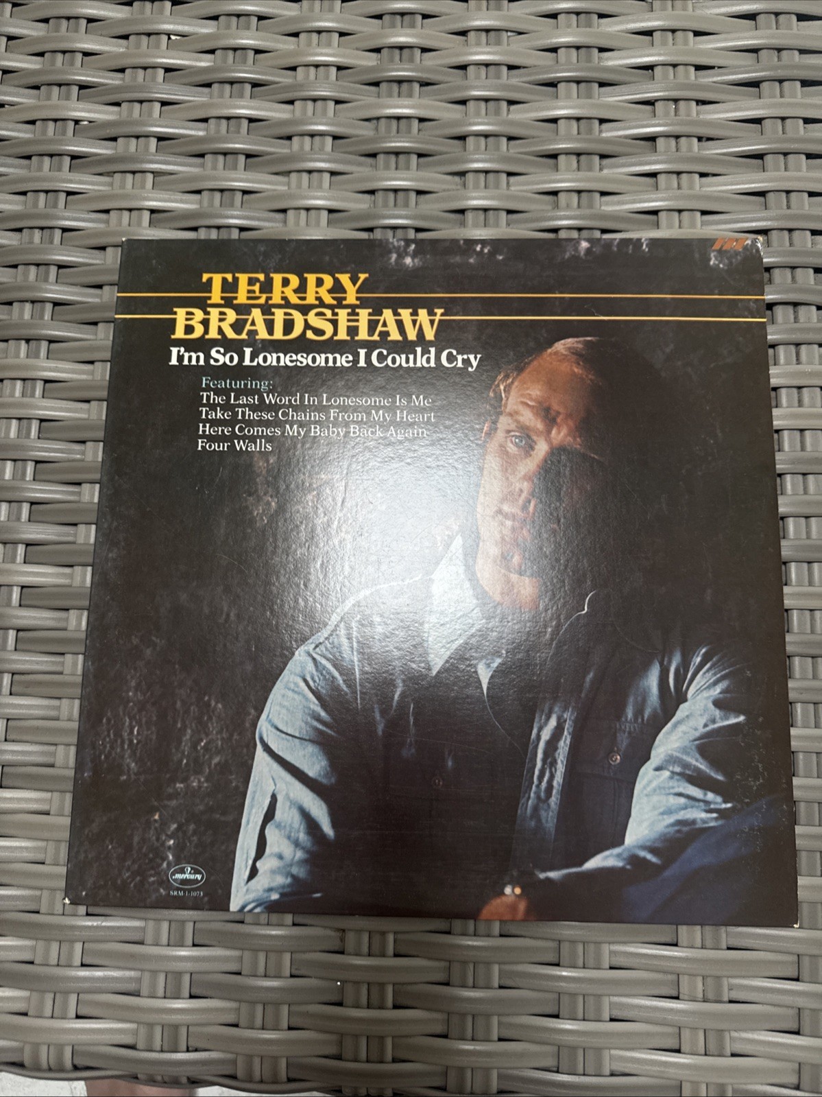 Terry Bradshaw ‎– I\'m So Lonesome I Could Cry 1976 Mercury SRM-1-1073 Vinyl NM