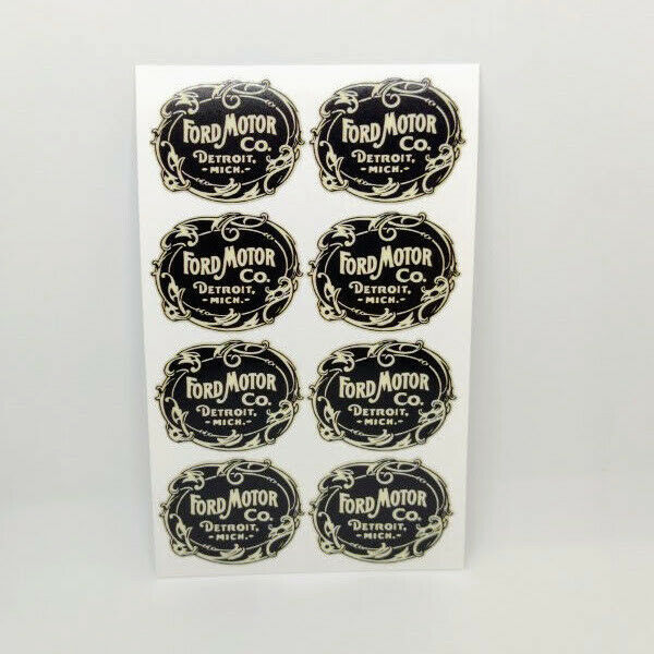 1.5 Inch Ford Motor Co. Vintage Style DECALS, Set of 8 Vinyl STICKERS 1.5 Inch Ford Motor Co. Vintage Style DECALS, Set of 8 Vinyl STICKERS