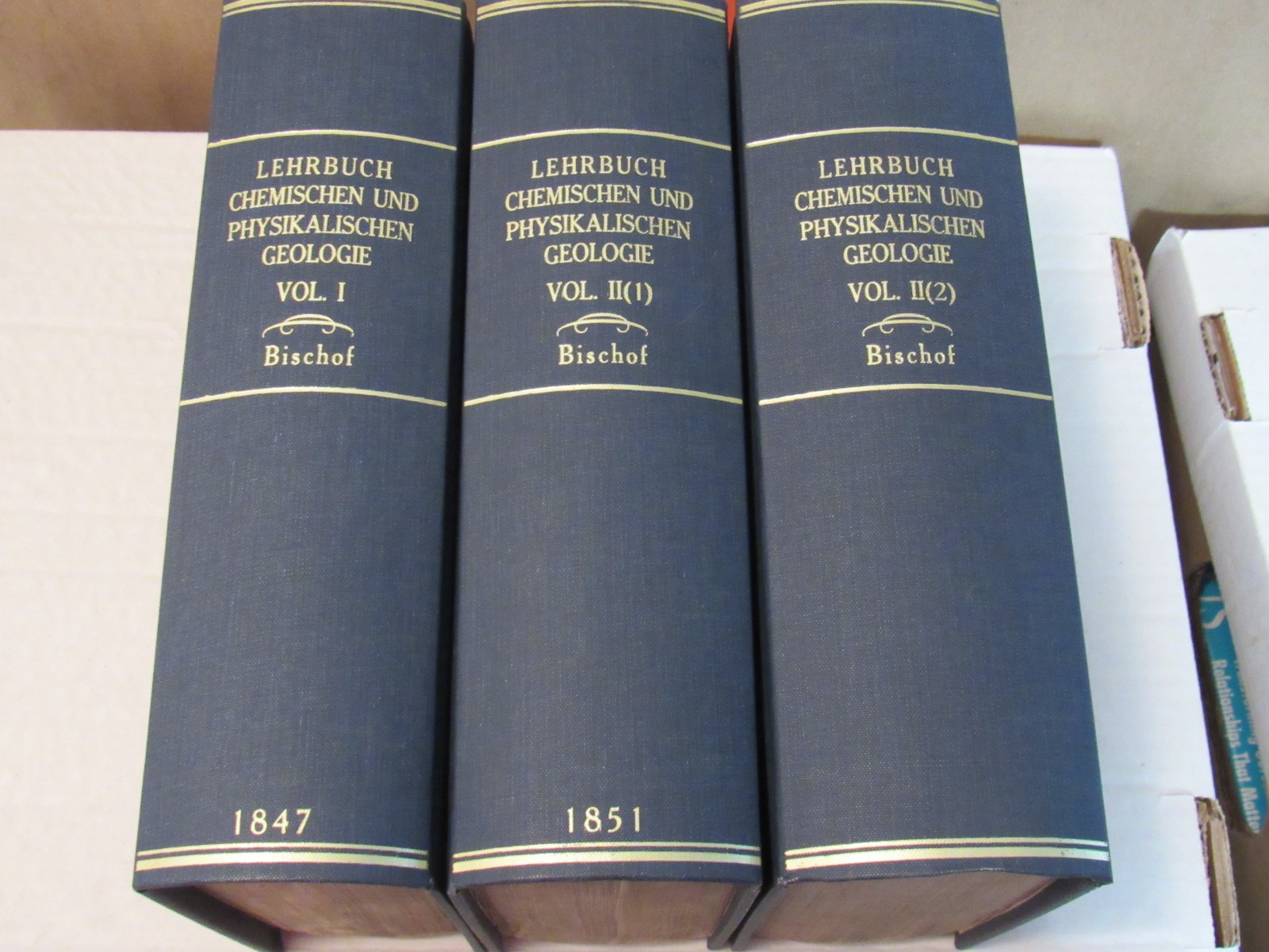 Lehrbuch der Chemischen und Physikalischen Geologie by Gustav Bischof  **1ST ED*