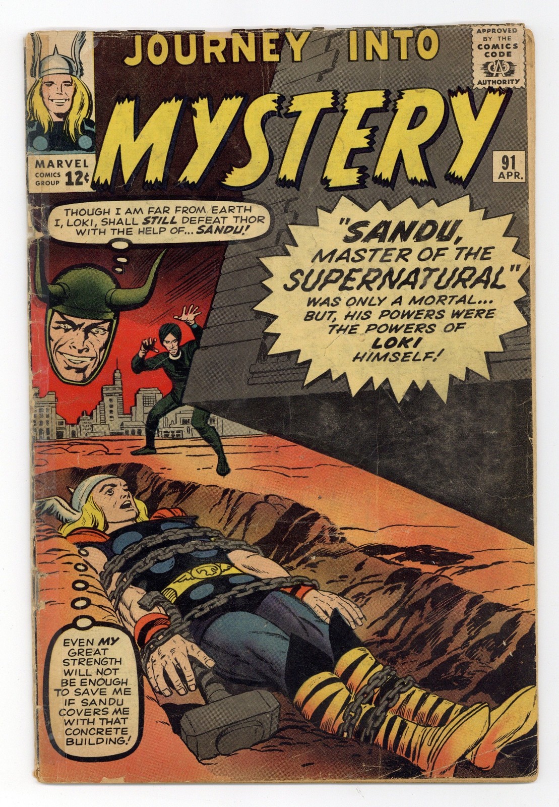 Thor Journey Into Mystery #91 FR 1.0 1963 1st app. Odin's Valkyries (cameo)