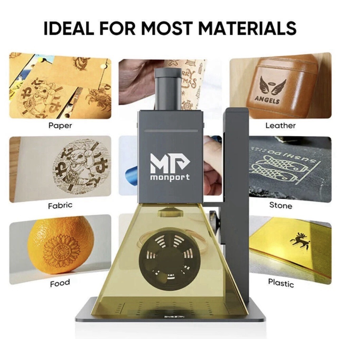 Monport 6W Diode Laser Marking Machine Electric Lifting Laser Engraver Handheld