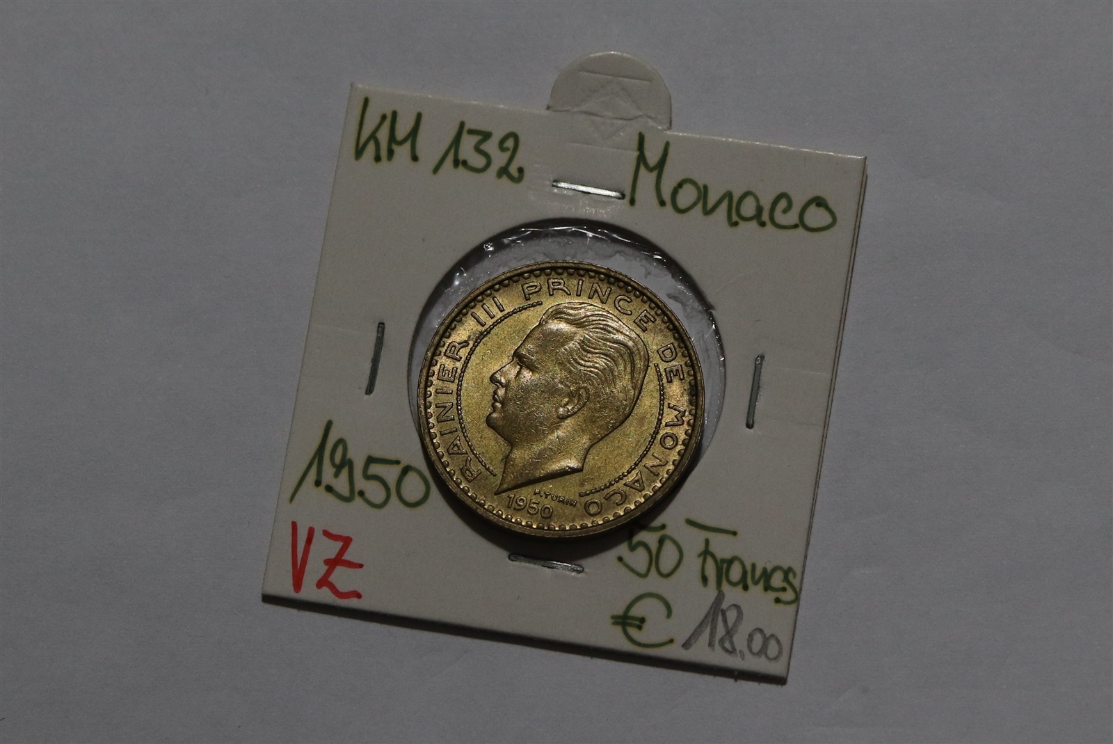 🧭 🇲🇨 MONACO 50 FRANCS 1950 B98 OO36