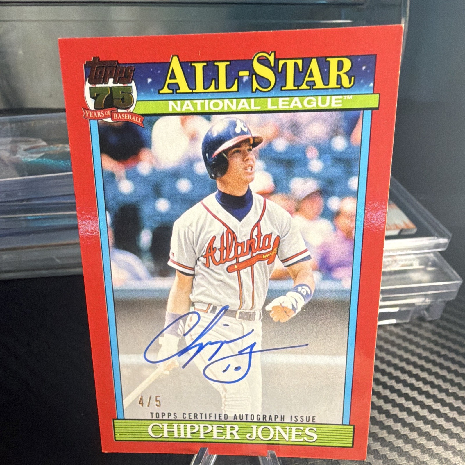 Chipper Jones /5 Red 2026 Topps Auto Chipper Jones /5 Red 2026 Topps Auto
