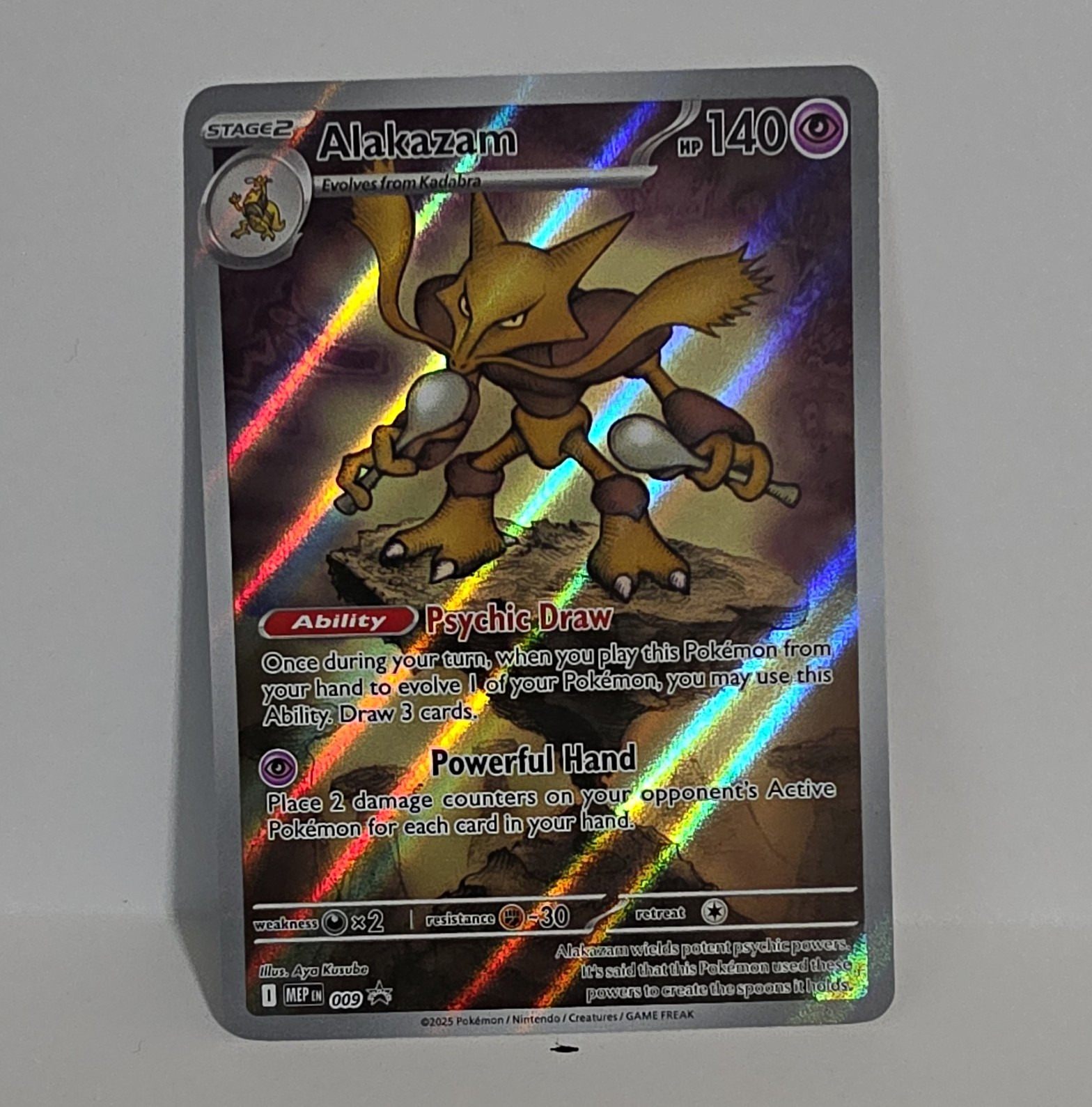 The Pokémon Company Pokémon TCG Alakazam 009 Me: Mega Evolution Promo Holo Eng The Pokémon Company Pokémon TCG Alakazam 009 Me: Mega Evolution Promo Holo Eng