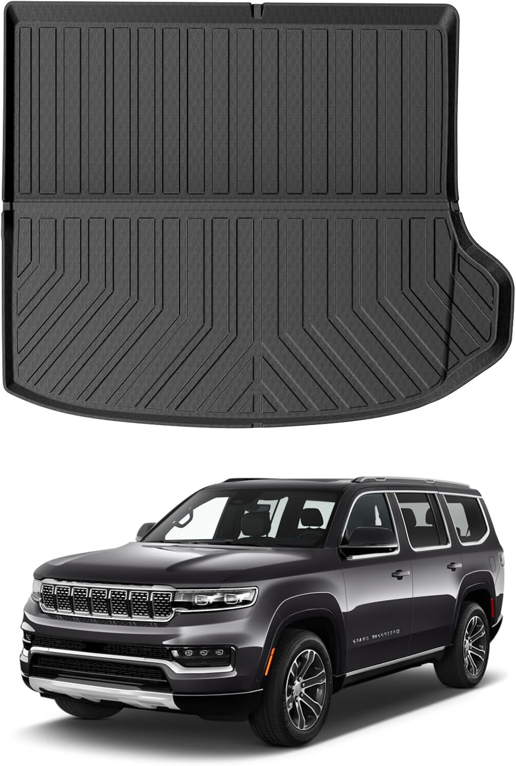 Custom Fit Cargo Liner for Jeep Grand Cherokee 2022-2026, All Weather Black Mat