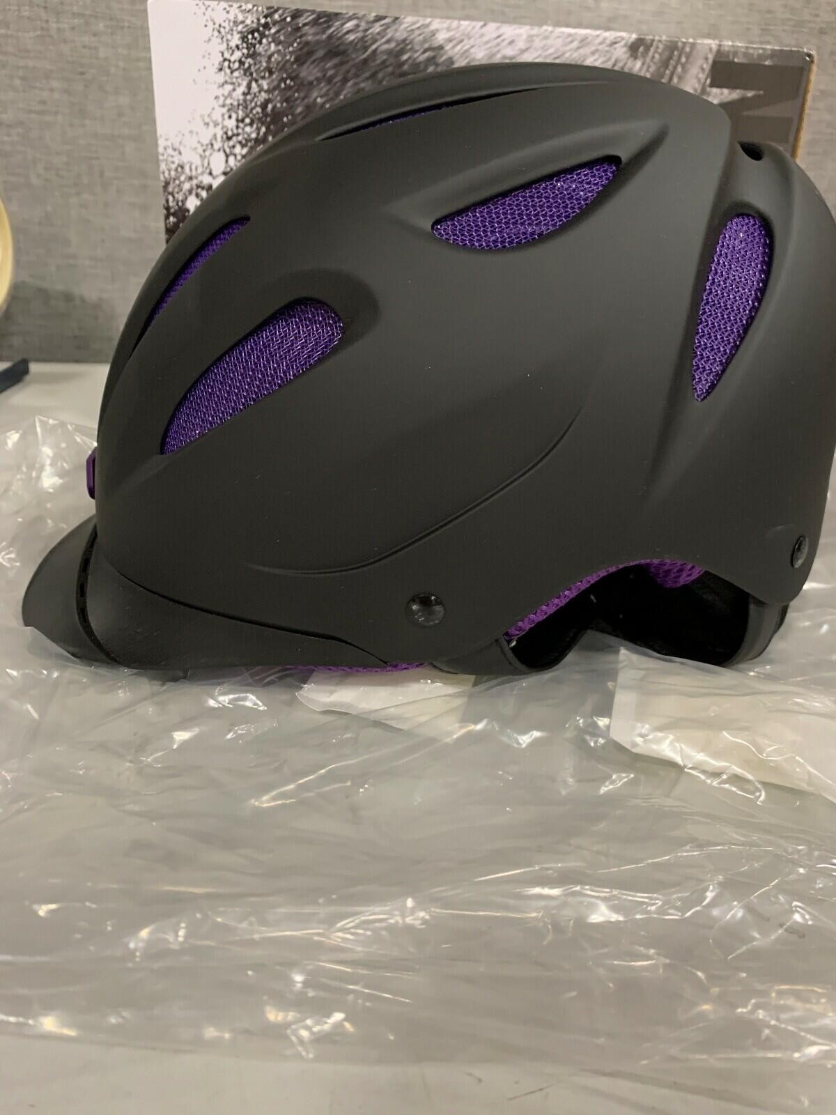 TIPPERARY EQUESTRIAN Horse Riding Helmet, Sportage Hybrid, XS, Black/Purple