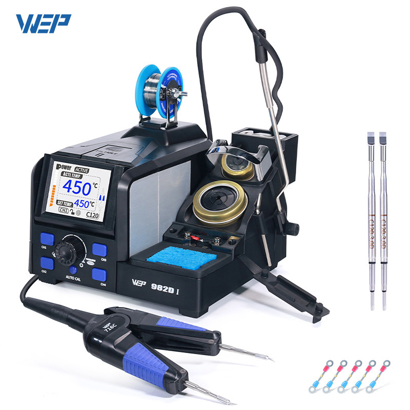 WEP 982D-I Tweezer  With Tips Soldering Iron SMD Chip Remover
