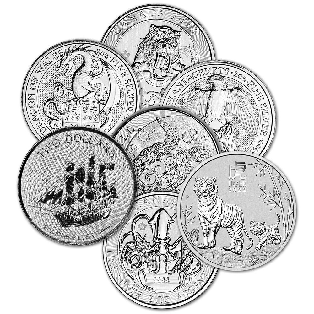 2 oz Silver Coin - Random Sovereign Mint - Secondary Market 2 oz Silver Coin - Random Sovereign Mint - Secondary Market