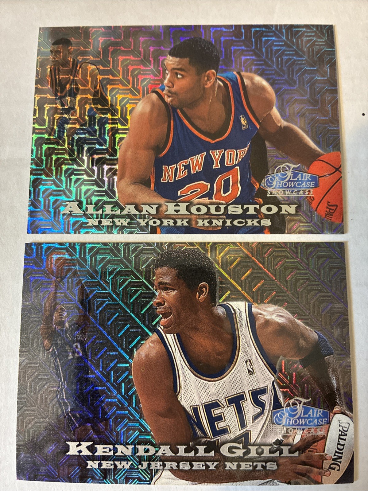1997-98 FLAIR SHOWCASE SEC 2 ROW 0 LOT 2, ALAN HOUSTON/2000, KENDALL GILL /2000