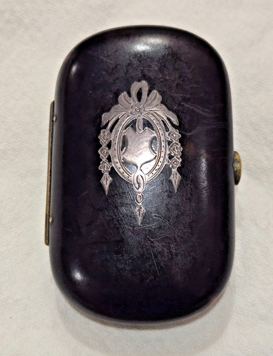 Antique Georgian Tortoiseshell Box with Silver Mounts & Hallmarks