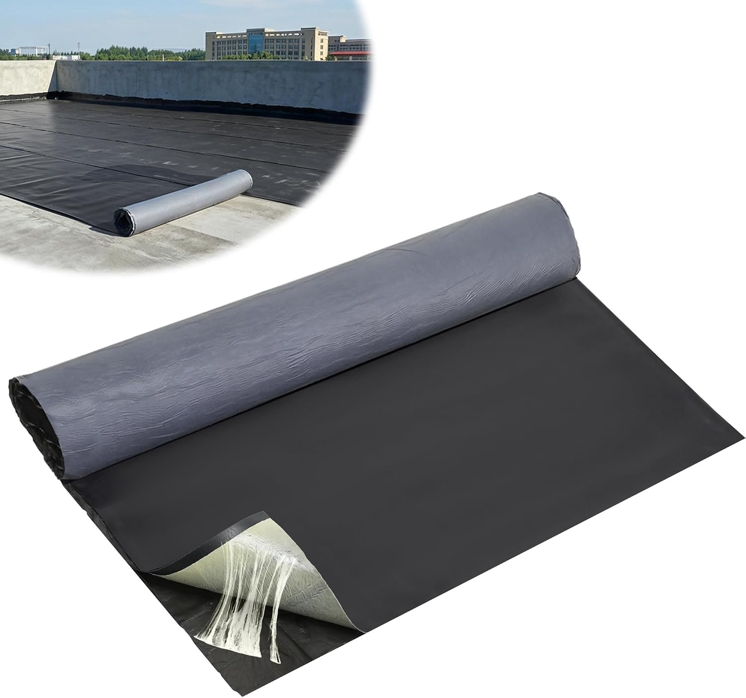 50 Mil EPDM Rubber Roofing Materials Roll 39 in X 16.4 Ft 50 Mil EPDM Rubber Roofing Materials Roll 39 in X 16.4 Ft